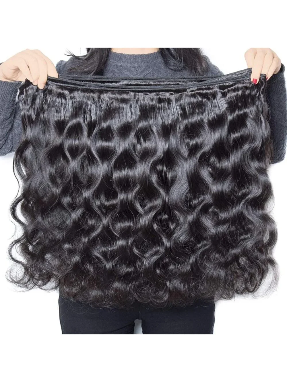 Human Hair Body Wave Bundles with 4x4 Lace Closure 10 Inch Brazilian Virgin
